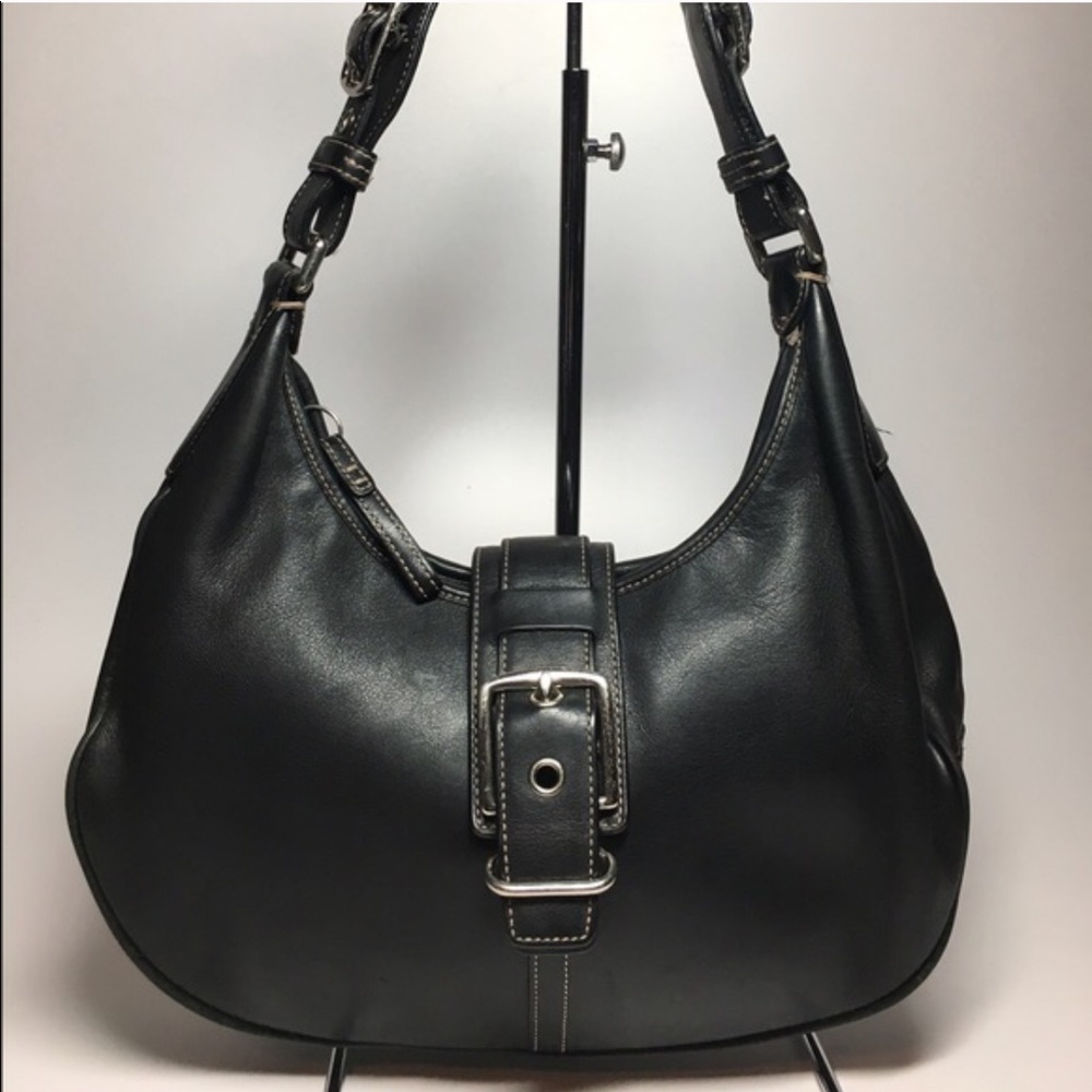 Coach 7548 Black Leather hobo bag